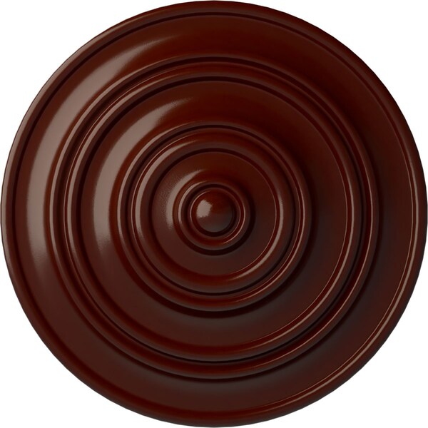 Ekena Millwork Classic Ceiling Medallion (Fits Canopies up to 4 1/8"), 13 1/4"OD x 1/2"P, Brushed Mahogany CM13CLBMF - main